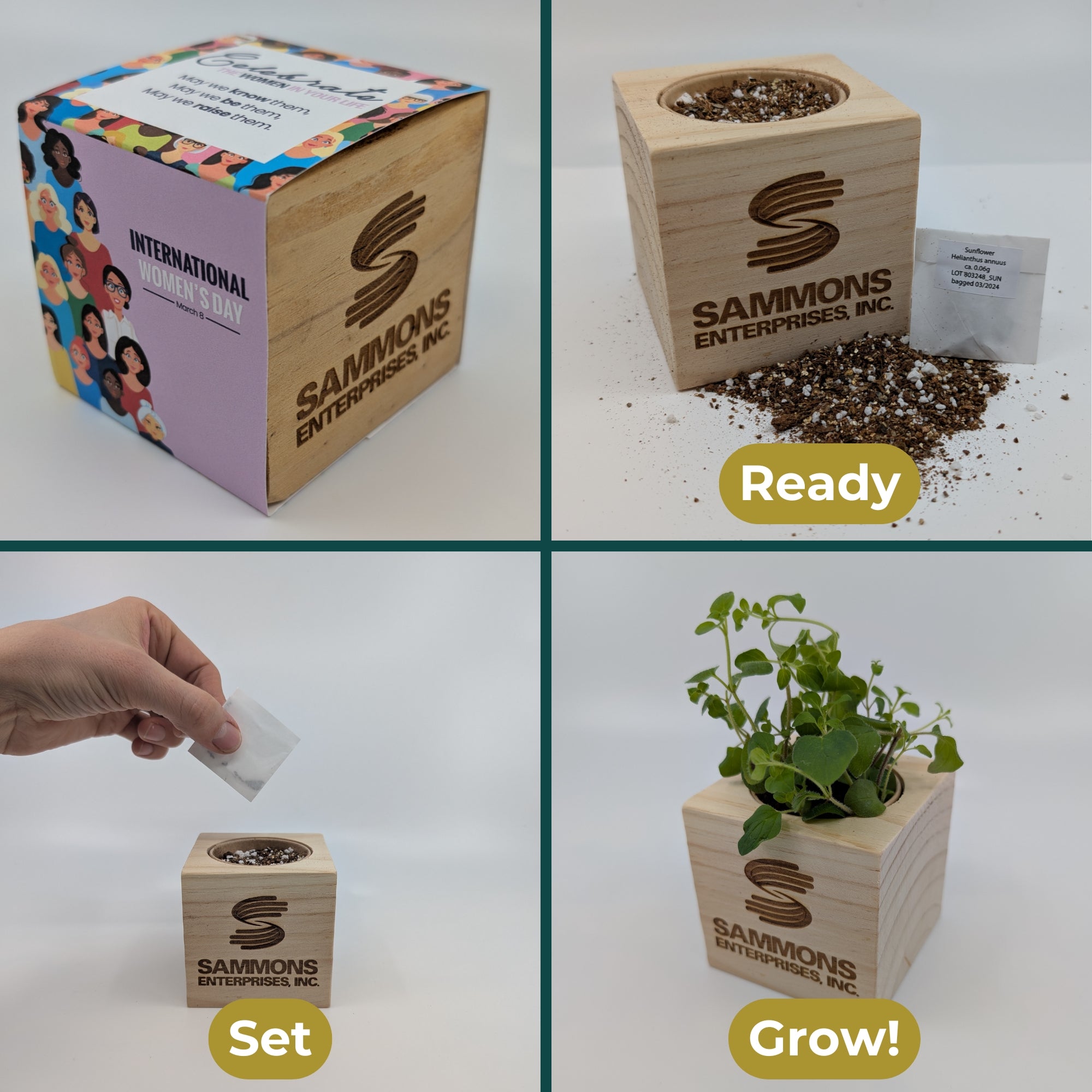 Custom - Original Sprigbox | Wooden Planter Grow Kit